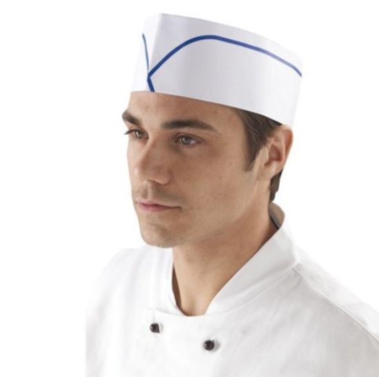 Forage Hat White With Blue Strip (1000)