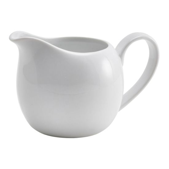 Genware Porcelain White Milk Jug 14cl 5oz (6)