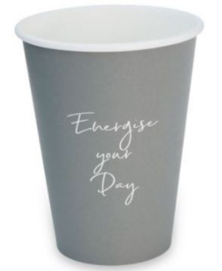 Grey 12oz Signature Paper Single Wall Coffee Cup (Case of 1000)