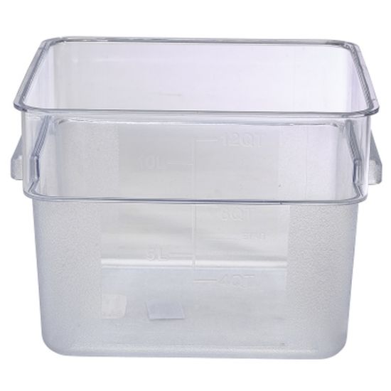 Polycarbonate 11.4 Ltr Square Food Storage Container With Etched Measurements