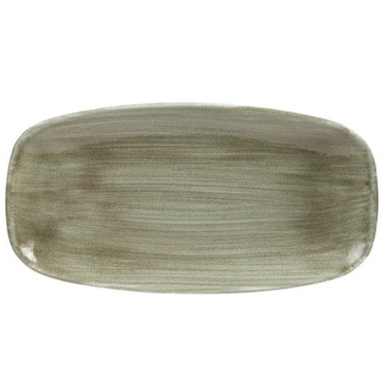 STONECAST OBLONG PLATE 11.75" PATINA BURNISHED GREEN (12)