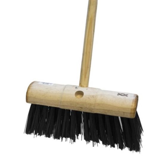 13" Half Round Head Broom PVC With Handle
