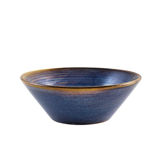 Terra Porcelain Aqua Blue Conical Bowl 14cm (6)