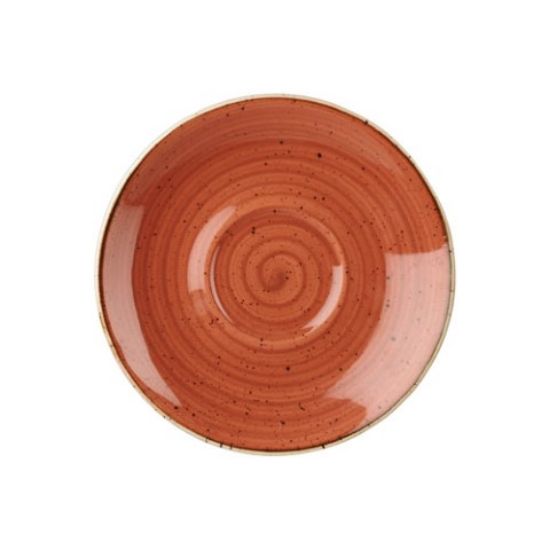 CASE OF 12 STONECAST CAPPUCCINO SAUCER 6.25" 15.6cm ORANGE