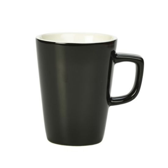 Genware Porcelain Latte Mug 34cl 12oz Black (6)