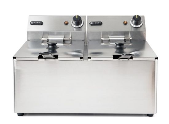 Hendi Twin Tank Tabletop Electric Fryer 2x8ltr With One Year Warranty