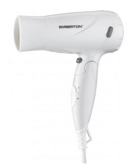 Emberton Harrow Folding Hairdryer White