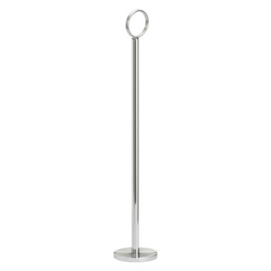 TABLE NUMBER HOLDER 12" ST/ST DOUBLE RING CLIP CHROME
