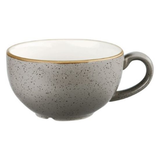 Churchill Stonecast Cappuccino Cup 8oz Peppercorn Grey (Case Of 12)