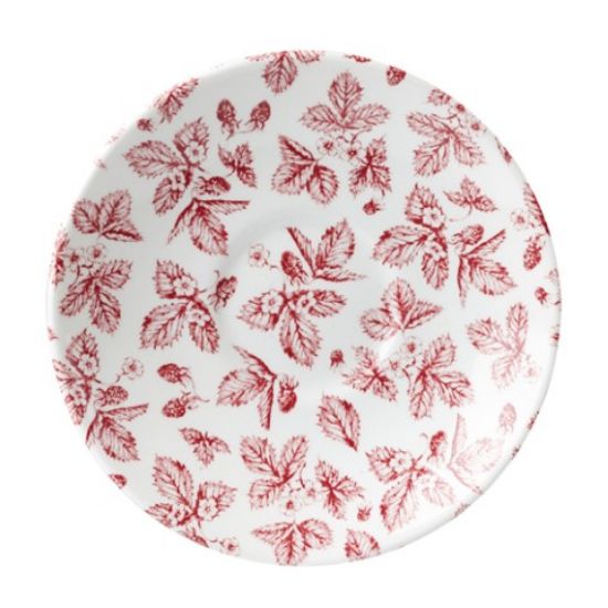 CASE OF 12 VINTAGE BRAMBLE GEORGIAN SAUCER 5.5" CRANBERRY