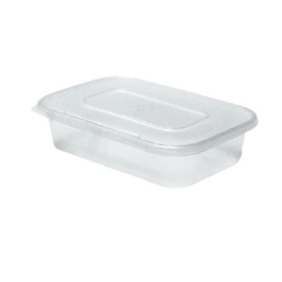 Plastic Takeaway Container & Lid 500cc 174x120mm Clear (Pack Of 50)