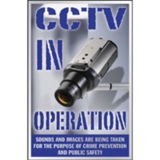 CCTV In Operation 297x210mm Silver & Black