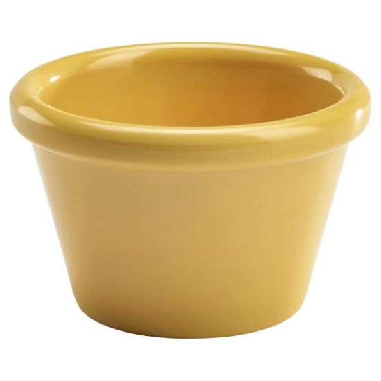 Melamine Ramekin Smooth 3oz Yellow