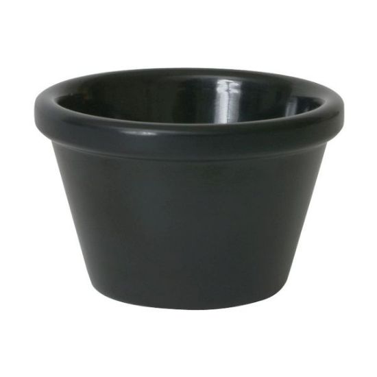 Melamine Ramekin Smooth 3oz Black