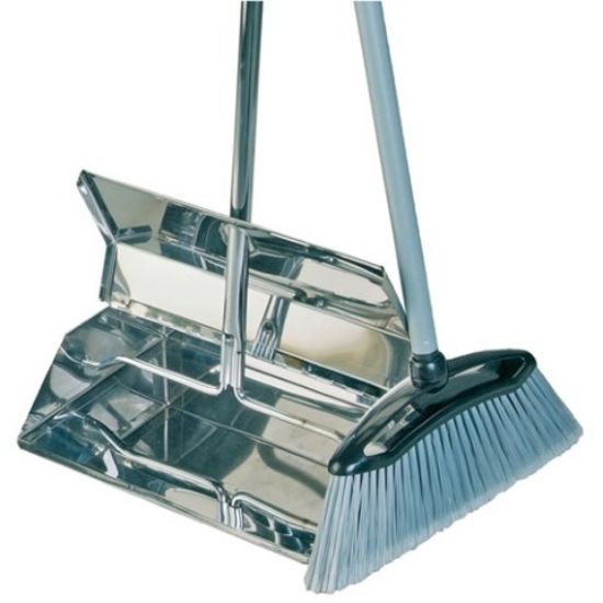 LOBBY DUSTPAN & BRUSH S/STEEL 900COMP
