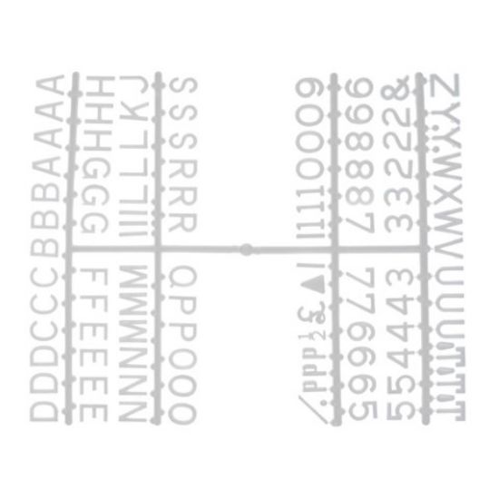 PEG BOARD LETTER SET 1/2" WHITE