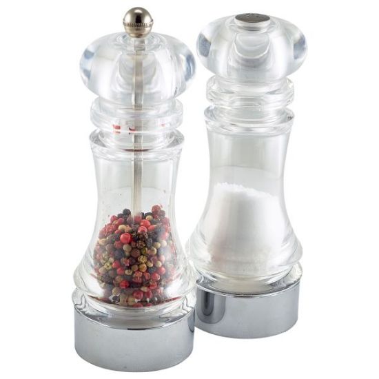 Acrylic Pepper Mill And Salt Shaker Set