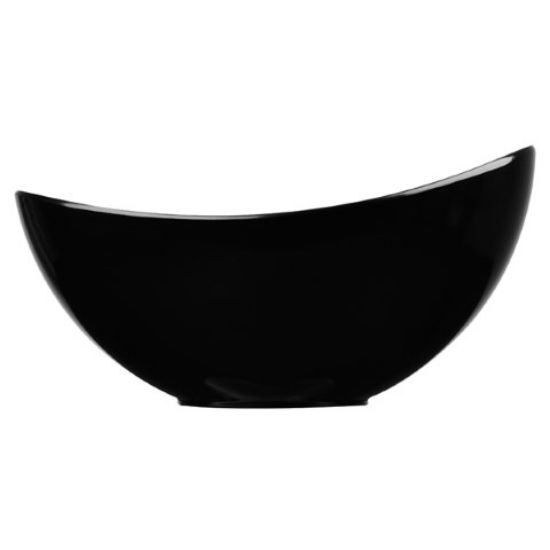 CASE OF 2 ALCHEMY MELAMINE MOONSTONE BUFFET BOWL 14X11X7" BLACK