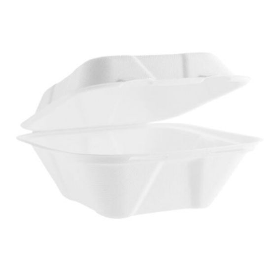 Vegware Nourish Bagasse Clamshell 178x178mm (Pack Of 50)