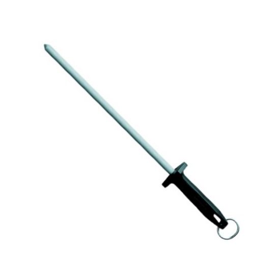 Sharpening Steel Round Regular Cut 12" Black Handle