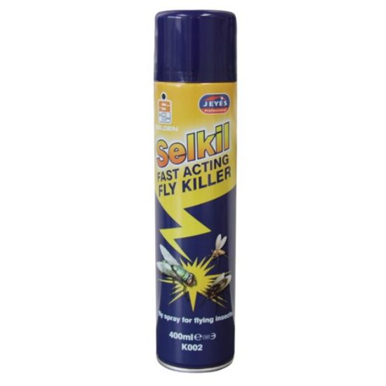 Selkil Fly And Bug Spray 400ml Aerosol (Single)