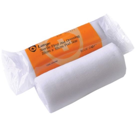 Sterile Dressing Hse - Large Flow Wrapped 18cmx18cm (Single)