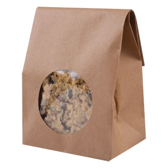 Kraft Laminated Deli Bag With Circular Window 108x75x218mm (250)