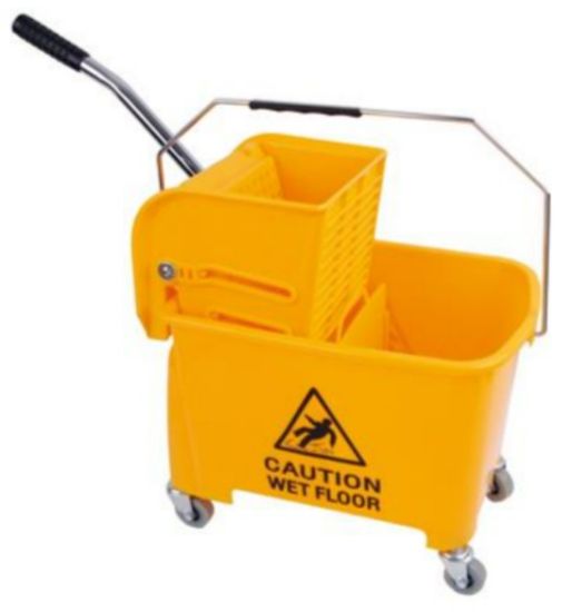 Microspeedy Flat Mop Bucket And Wringer Yellow 20ltr