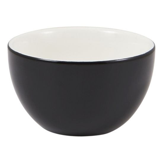 GENWARE PORCELAIN BLACK SUGAR BOWL 17.5CL 6oz (6)