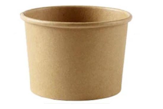 Kraft Brown Microwavable Soup Container 12oz Heavy Duty (Case of 500)