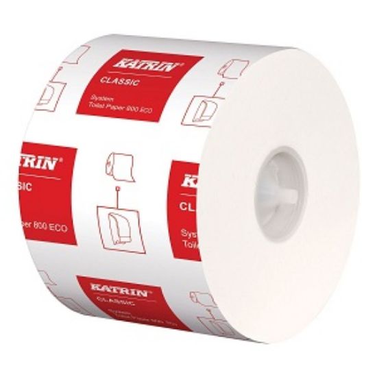 Katrin Classic Eco System Toilet Roll 800 Sheet White 2 Ply (Case of 36)