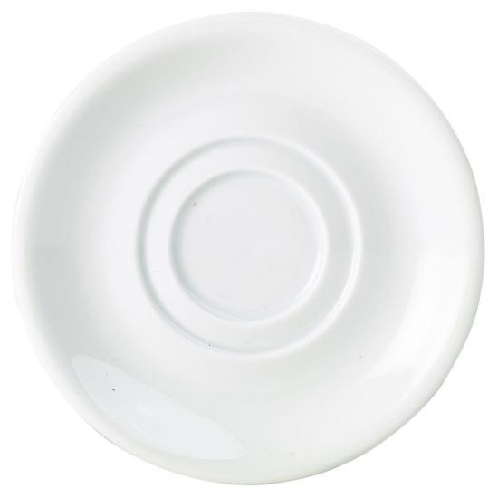 Genware Porcelain White Double Well Saucer 15cm 6" (6)