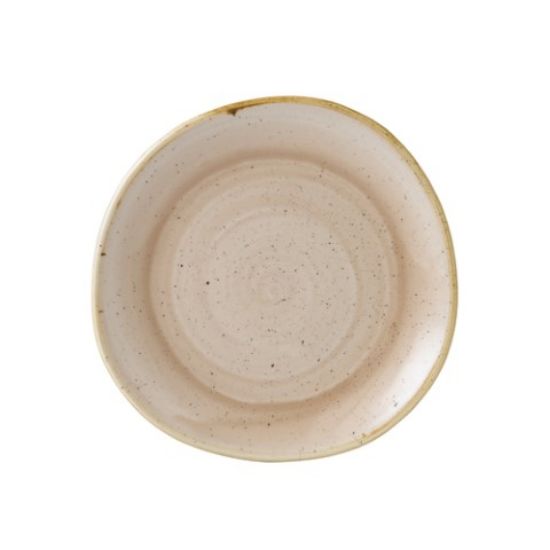 STONECAST NUTMEG CREAM ORGANIC ROUND PLATE 8.25" (12)