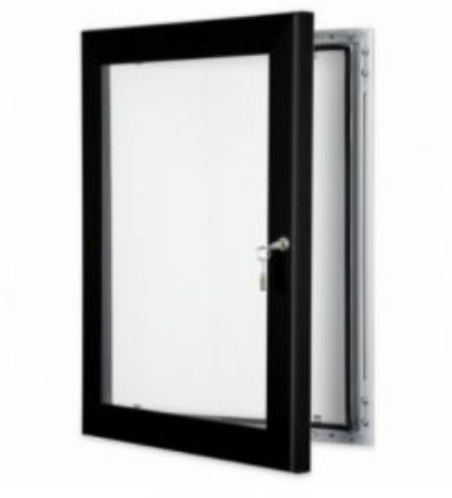BLACK LOCKABLE INFORMATION POSTER/MENU DISPLAY A1