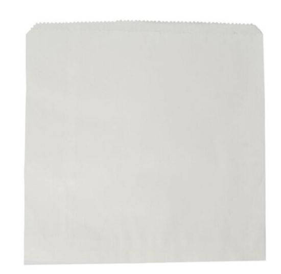 CASE OF (1000) VEGWARE RECYCLED WHITE KRAFT FLAT BAG 8.5x8.5"