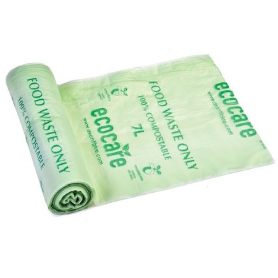 Compostable Food Caddy Liner 16mu/56g 7ltr W380XL390mm (52)