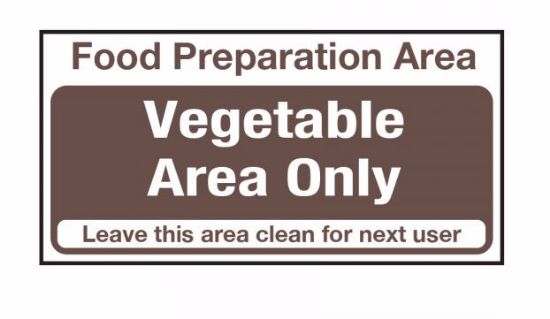 VEGETABLE AREA ONLY SELF ADHESIVE VINYL 100X200MM