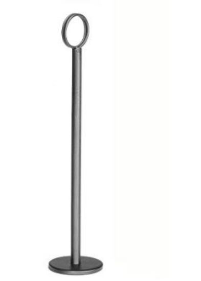 TABLE NUMBER HOLDER FLAT BOTTOM BLACK POWDER COATED 20.5CM