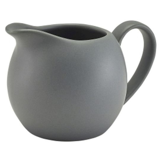 Genware Porcelain Matt Grey Milk Jug 14cl 5oz (6)
