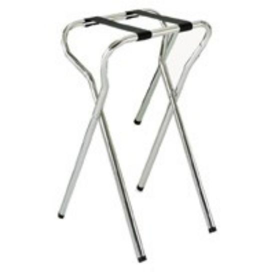 Folding Metal Traystand Deluxe Chrome For 20"+ Trays