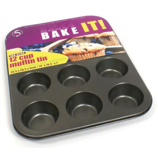 Non-Stick 12 Cup Muffin Tin 36x26cm