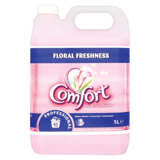 Comfort Professional Lily & Rice Flower Softener 5l (Case Of 2)