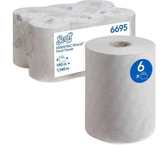 Scott Essential Slimroll Rolled Hand Towels 1ply (6)
