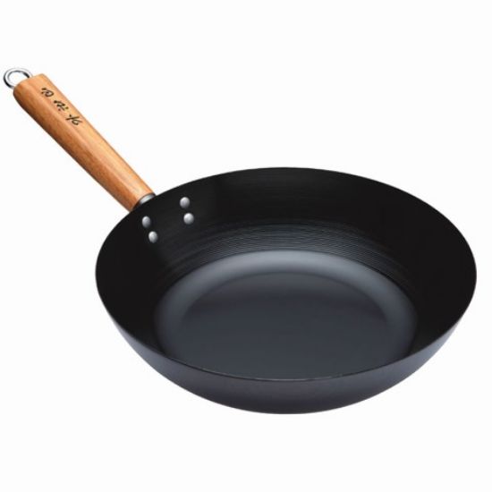 ORIENTAL CARBON STEEL WOK 30CM NON-STICK