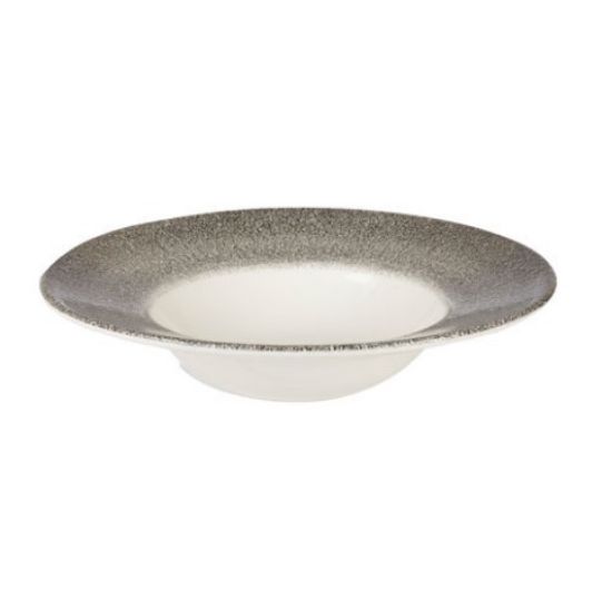 RAKU QUARTZ BLACK WIDE RIM BOWL 9.5" 10oz (12) *P