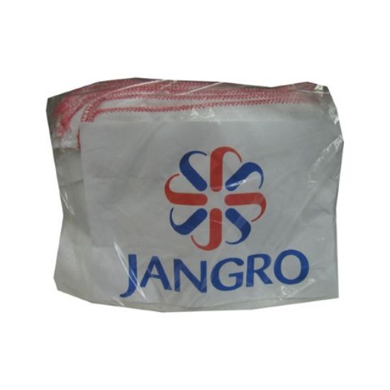 Jangro White Dishcloth With Red Edge 12x16" (10)