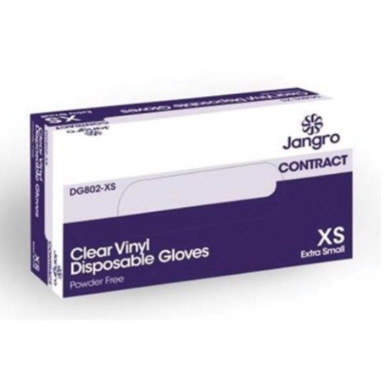 PACK 100 LARGE CLEAR GLOVES VINYL POWDER FREE *P