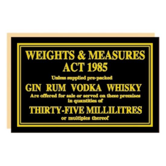 Weights & Measures Act 35ml Black & Gold