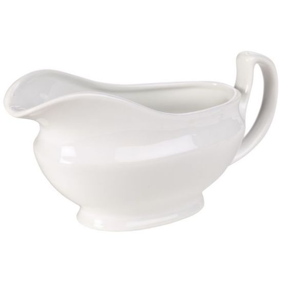 GENWARE PORCELAIN WHITE SAUCE BOAT 40CL 14OZ (6)