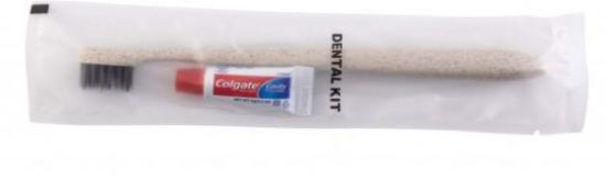 Dental Kit Made From Straw Plastic Includes Toothpaste (100)